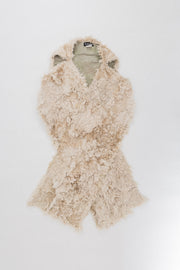 ANN DEMEULEMEESTER - FW05 Wrap up shearling garment