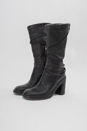 ANN DEMEULEMEESTER - Iconic high leather boots