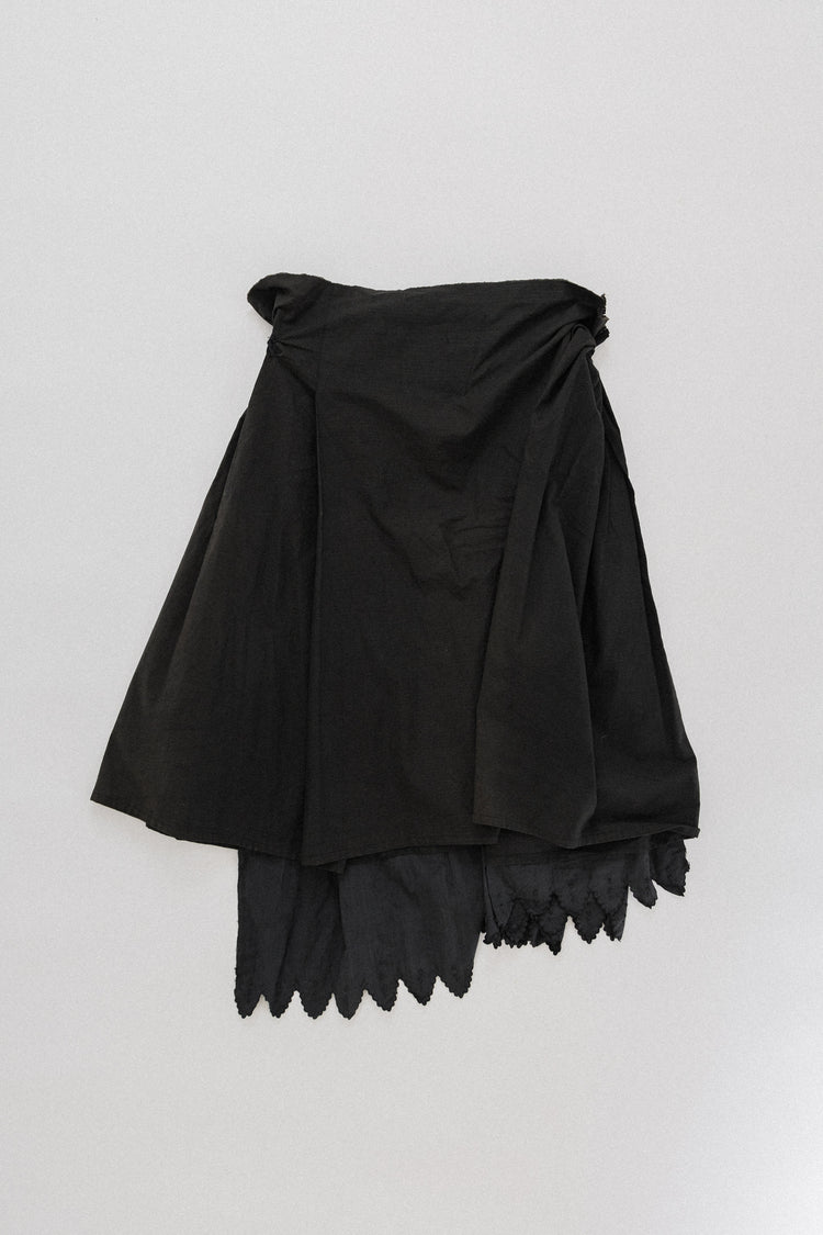 Marc Le Bihan Womens Black Tulle Skirt & Overlay Pleated