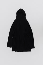 YOHJI YAMAMOTO POUR HOMME - SS20 Long cotton hoodie with a double closure
