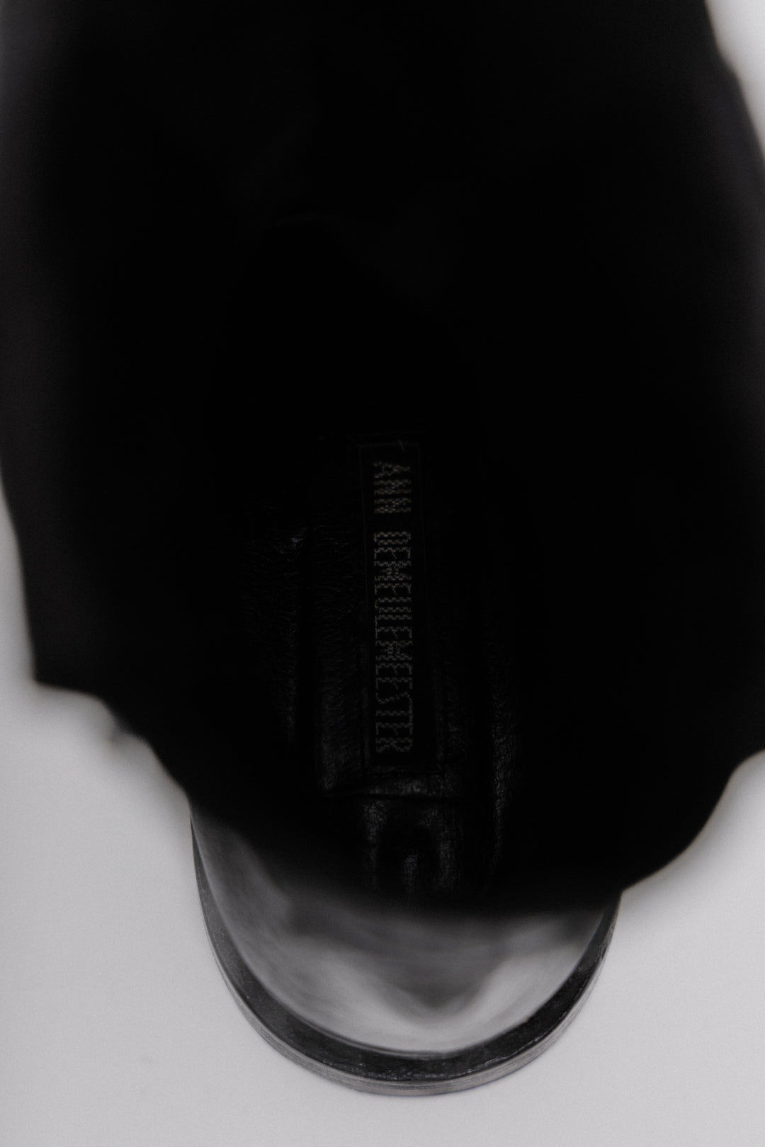 ANN DEMEULEMEESTER - FW03 Signature lace up leather boots (runway