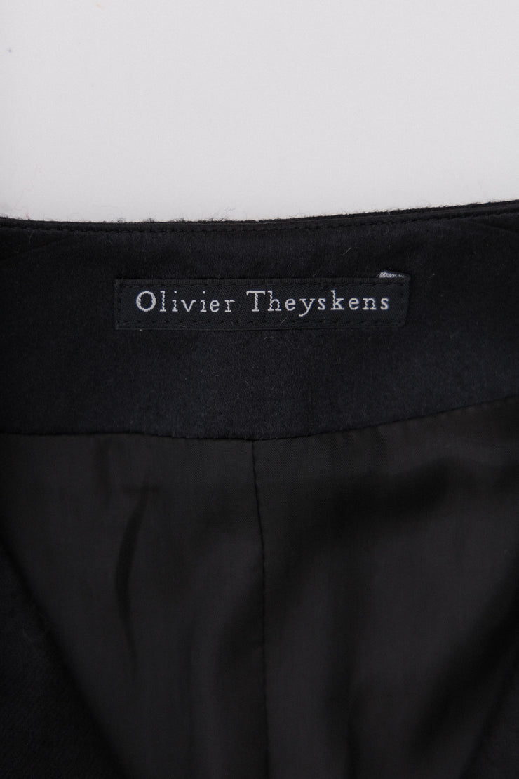 OLIVIER THEYSKENS - FW01 Wool and silk double breasted dress (runway)