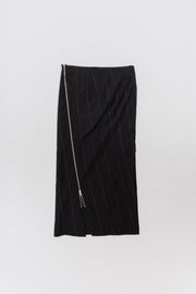 ANN DEMEULEMEESTER - FW96 Long wool skirt with zippers (runway)