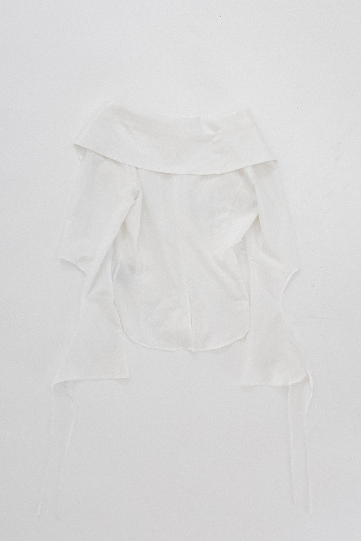 ALICE AUAA - White blouse with cutout sleeves
