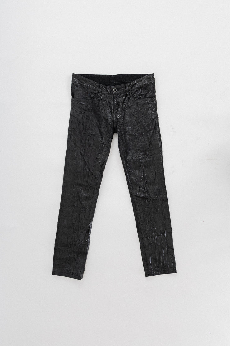 L.G.B - Croco waxed jeans