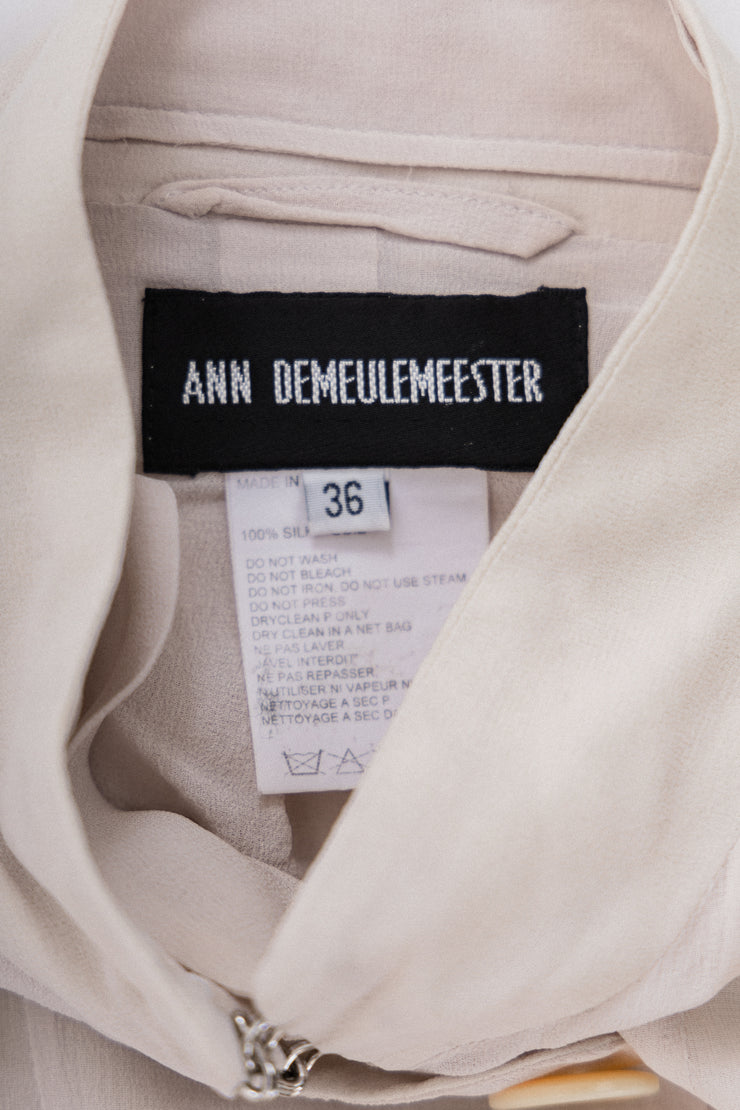 ANN DEMEULEMEESTER - Silk officer jacket (early 00&