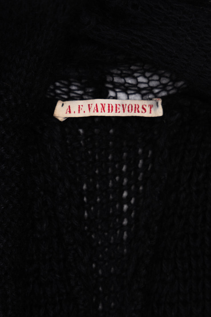 A.F VANDEVORST - Silk and mohair knitted sweater with a deep cowl neck