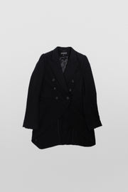 ANN DEMEULEMEESTER - Wool coat with a back tail