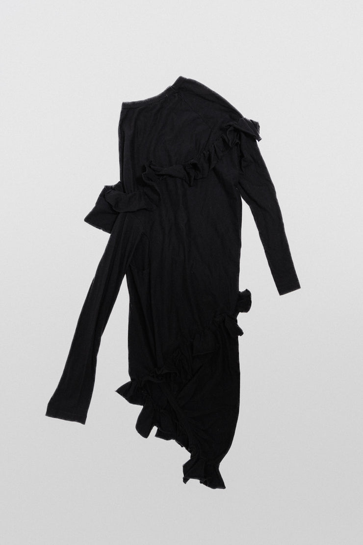 COMME DES GARCONS - SS06 Twisted cotton sweater with ruffles