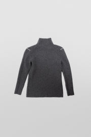 YOHJI YAMAMOTO Y'S - FW92 Wool ribbed sweater with shoulder zippers