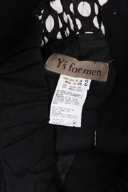 YOHJI YAMAMOTO Y'S FOR MEN - Wide cotton pants with a decorated waist (early 2000's)