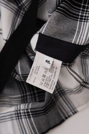 TAKAHIRO MIYASHITA THE SOLOIST - FW17 Checkered kimono shirt with frayed edges and straps (runway)