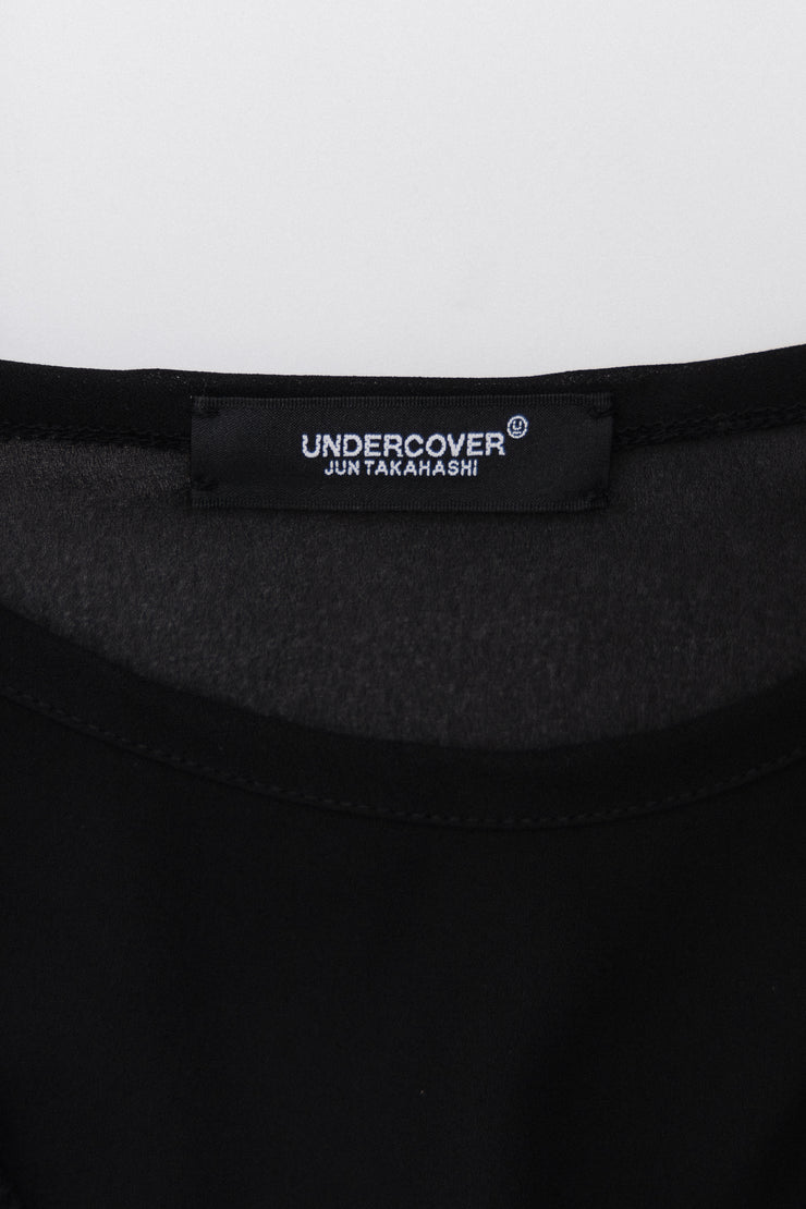 UNDERCOVER - SS23 Reworked cotton sweater with mesh panels