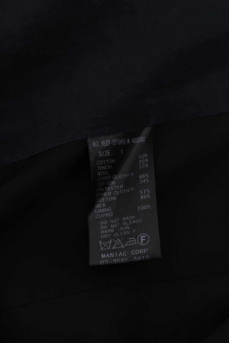 IF SIX WAS NINE - Spider vest with skull buttons – L'OBSCUR