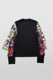 COMME DES GARCONS HOMME PLUS - FW20 Polyester sweater with patterned triple sleeves