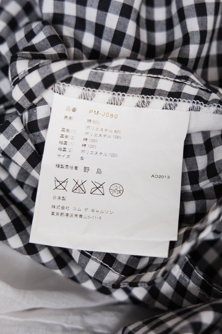 COMME DES GARCONS HOMME PLUS - SS14 Checkered cotton jacket with mesh lining