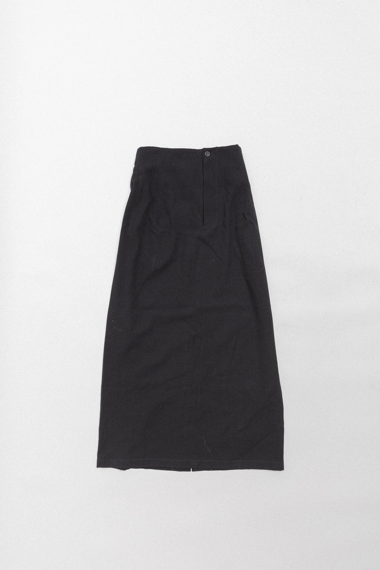 YOHJI YAMAMOTO - FW91 Long gabardine skirt