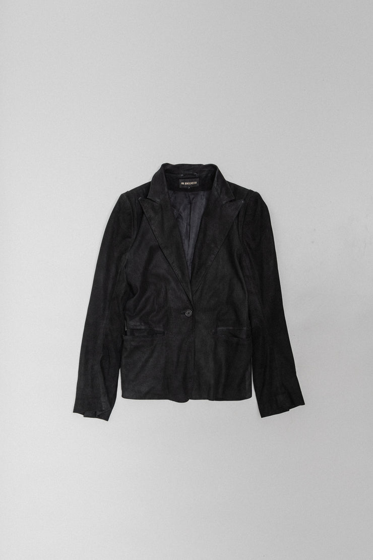 ANN DEMEULEMEESTER - Leather jacket with backpack straps (early 00&