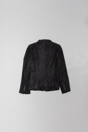 ANN DEMEULEMEESTER - Leather jacket with backpack straps (early 00's)