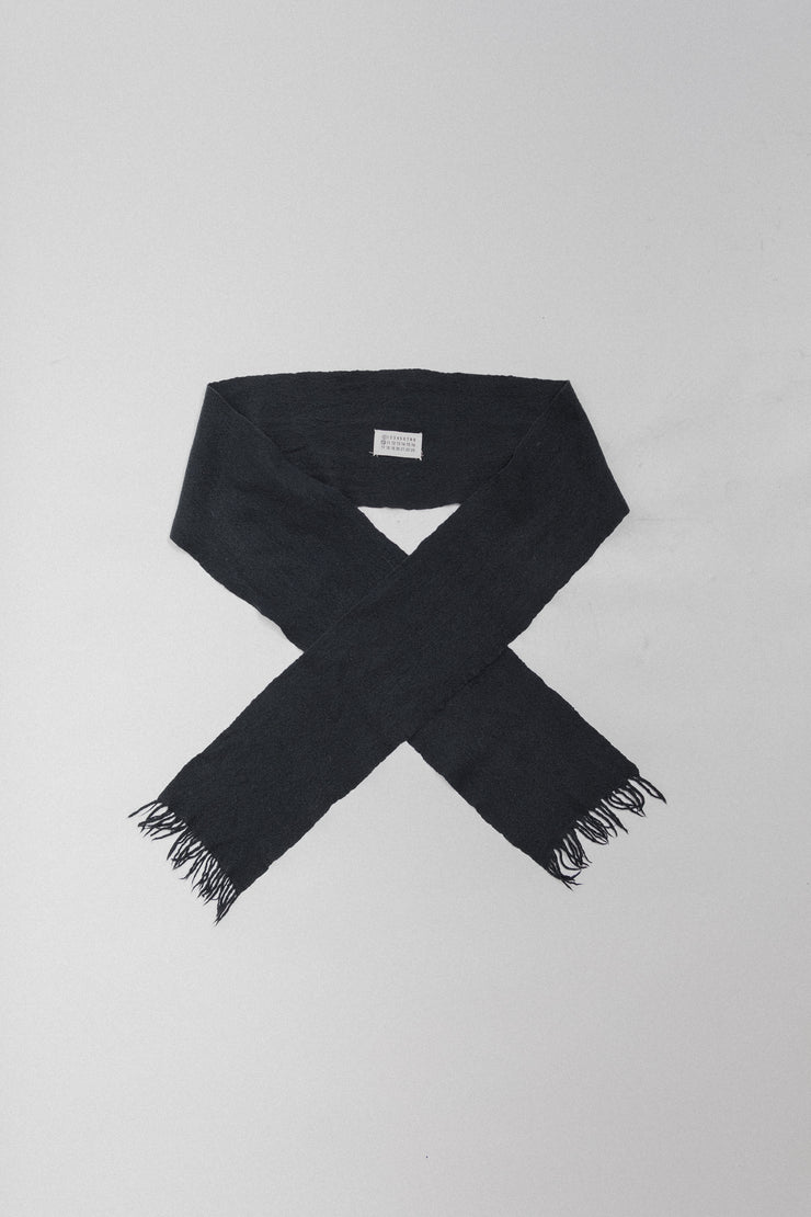 MARTIN MARGIELA - Line 0 "artisanal" black scarf