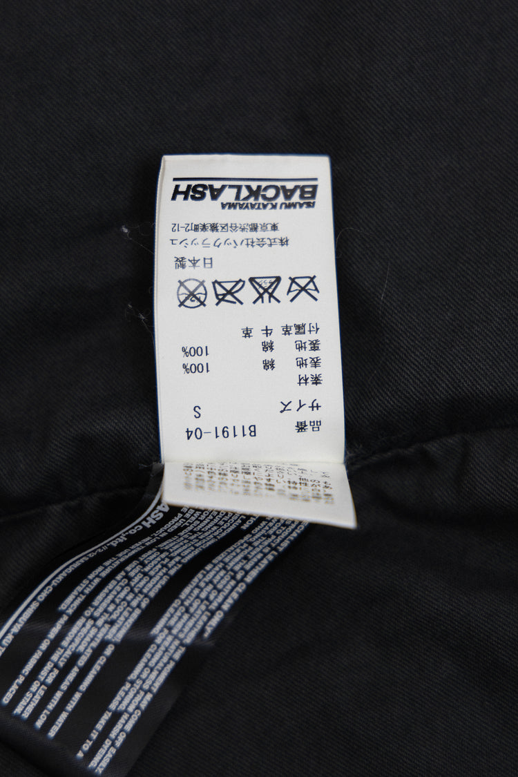 ISAMU KATAYAMA BACKLASH - M-65 Field jacket with leather details