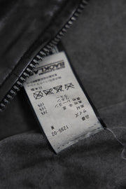 ISAMU KATAYAMA BACKLASH - "Garment-dyed" shoulder leather rider jacket