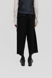 YOHJI YAMAMOTO Y'S FOR MEN - Wide wool pants with pocket details (80's)