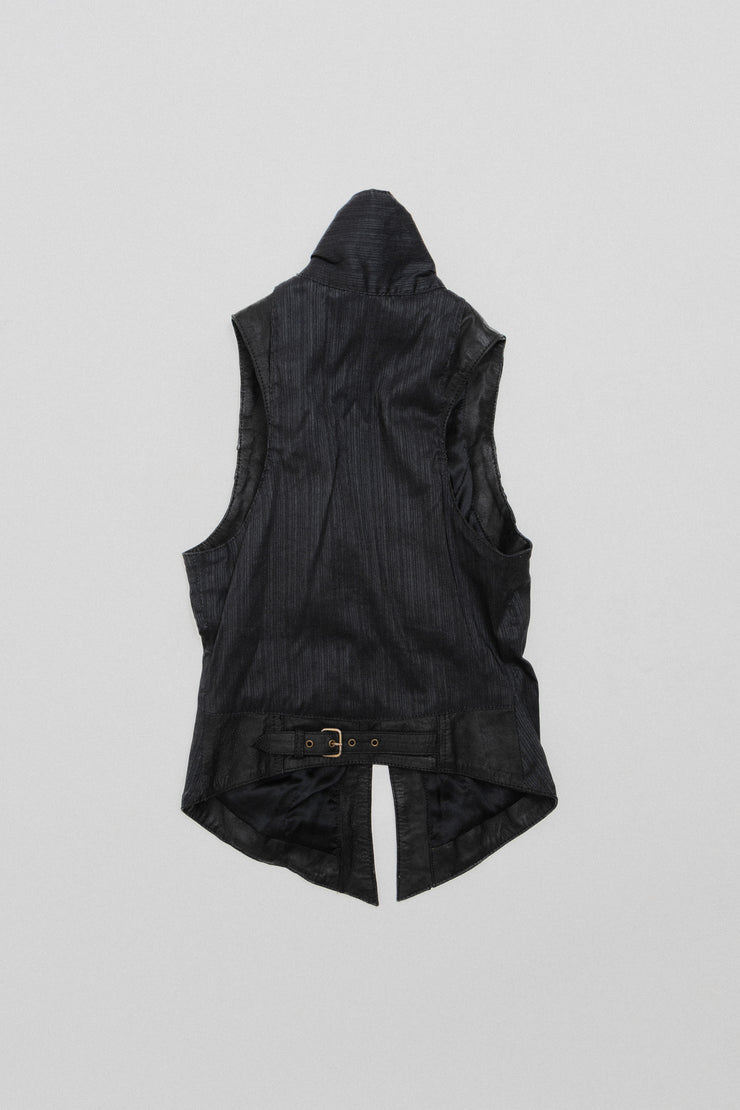 14TH ADDICTION - Sheep skin vest with a high collar – L'OBSCUR