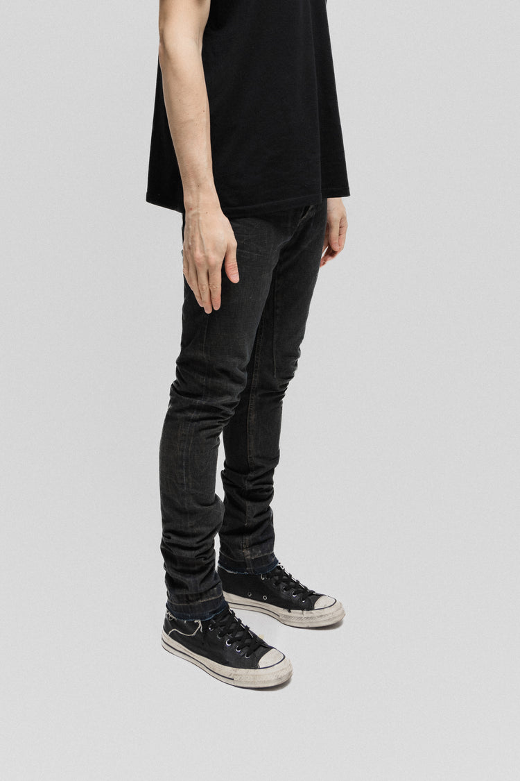 RICK OWENS DRKSHDW - 2010 Dark over mudwash Detroit cut denim – L
