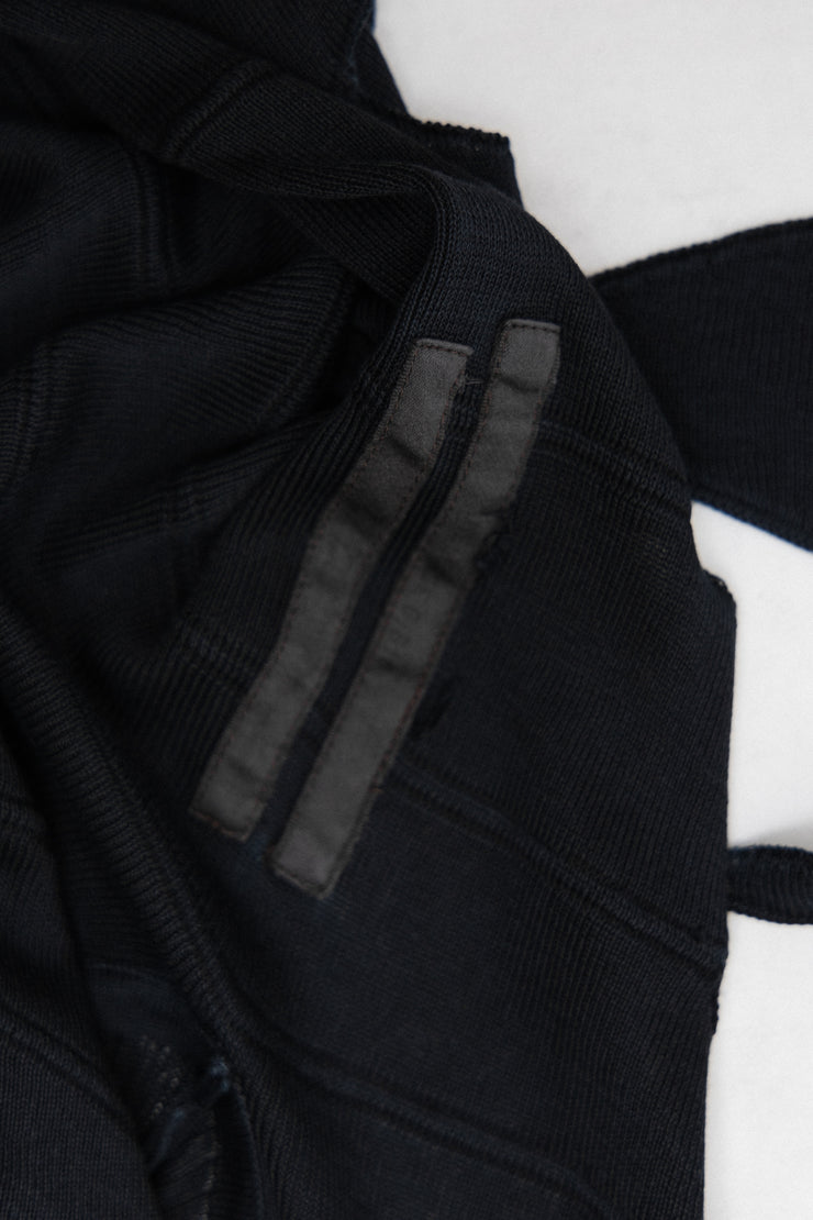 RICK OWENS - SS10 "RELEASE" Ribbed cardigan with back cutouts