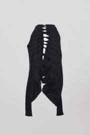 RICK OWENS - SS10 "RELEASE" Ribbed cardigan with back cutouts