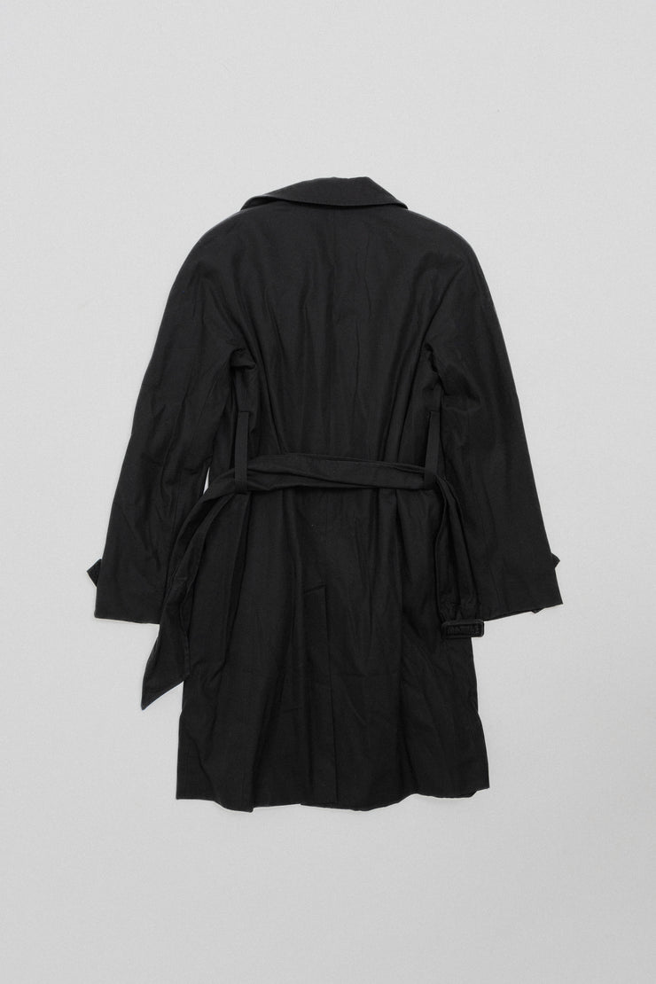MARTIN MARGIELA - FW07 White label cotton trench coat with hidden buttoning