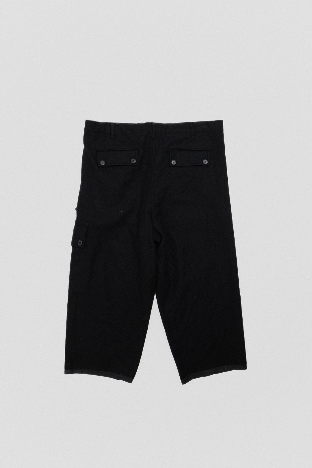 YOHJI YAMAMOTO Y'S FOR MEN - Wide wool pants with pocket details