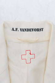 A.F VANDEVORST - FW04 Cotton jacket with signature red piping (runway)