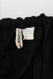 COMME DES GARCONS - Checkered wool skirt with drawstrings (1980's)