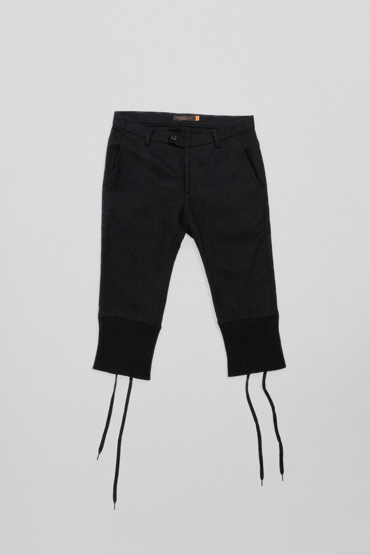 UNDERCOVER - FW07 "Knit" Wool cropped pants with back lacings