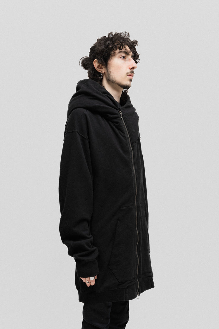 JULIUS - FW20 "Dukkha" Thick cotton sweater with an oversized hood