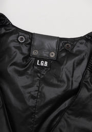 L.G.B - Padded nylon zip up vest with shoulder details
