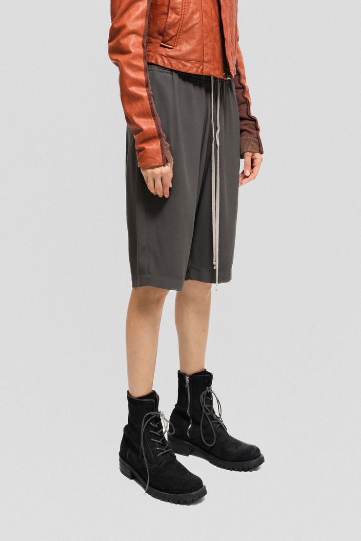 RICK OWENS - FW16 "MASTODON" Low crotch shorts with drawstrings