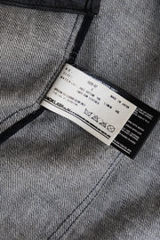 ISAMU KATAYAMA BACKLASH - Stone washed linen/cotton shirt with leather parts