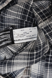 ISAMU KATAYAMA BACKLASH - Checkered cotton shirt with pig leather parts