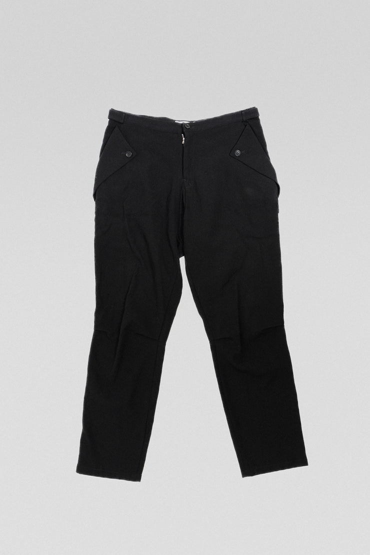 YOHJI YAMAMOTO - FW18 Wool pants with folded pockets