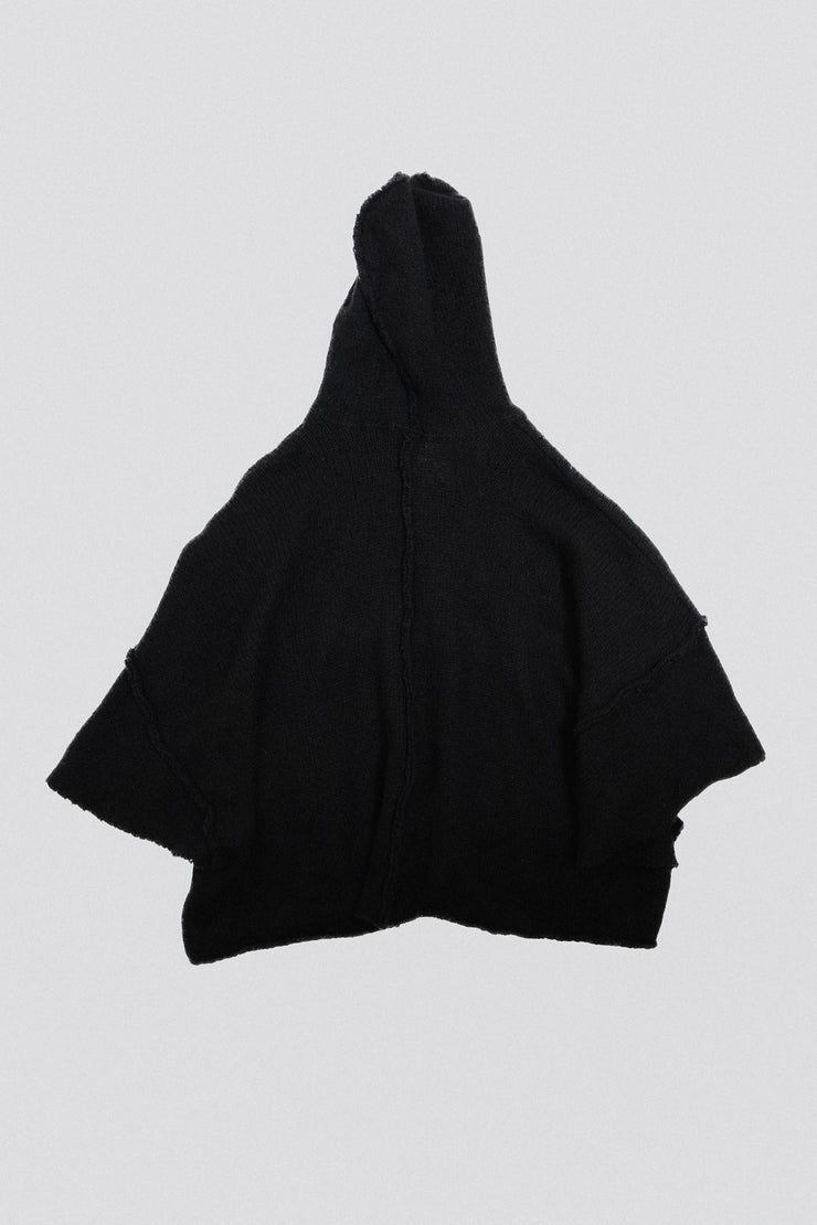 L.G.B - Alpaca wool oversized poncho hoodie