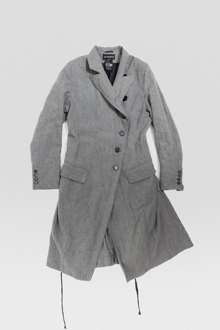 ANN DEMEULEMEESTER - FW06/07 Wool coat with side buttoning ANN DEMEULEMEESTER - FW06/07 Wool coat with side buttoning