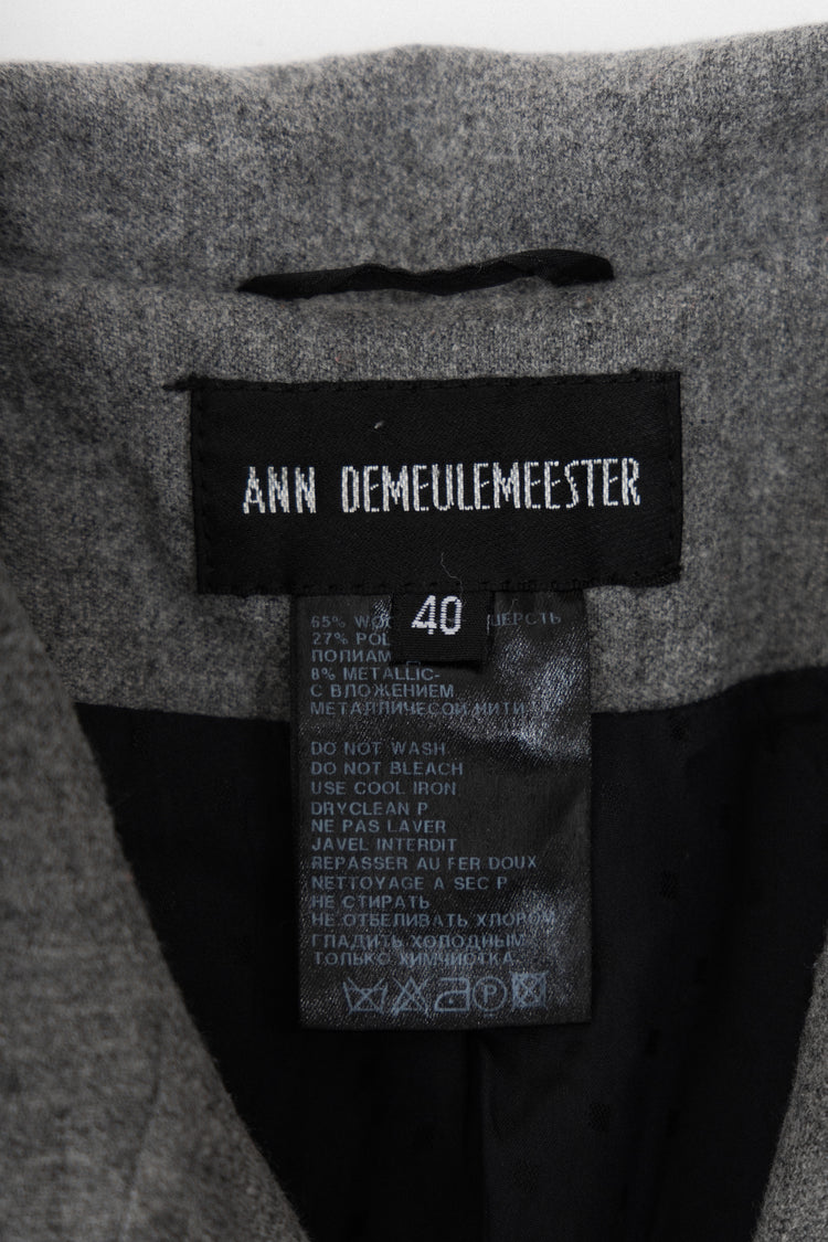 ANN DEMEULEMEESTER - FW06/07 Wool coat with side buttoning