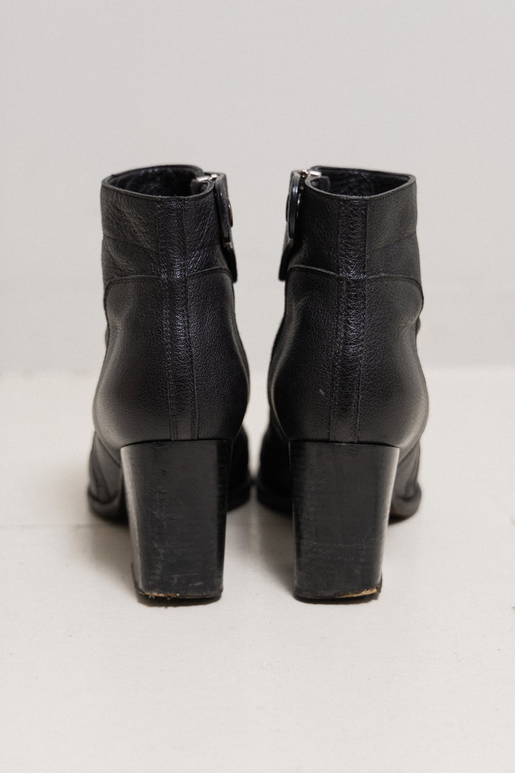 RICK OWENS - Leather ankle boots