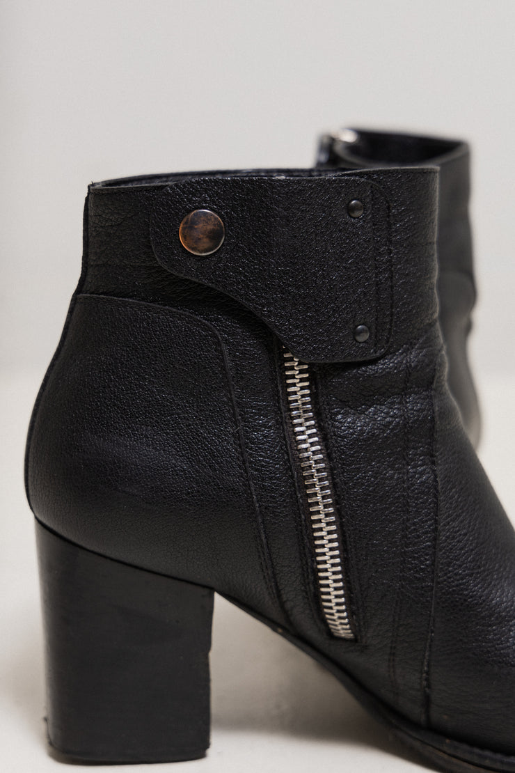 RICK OWENS - Leather ankle boots