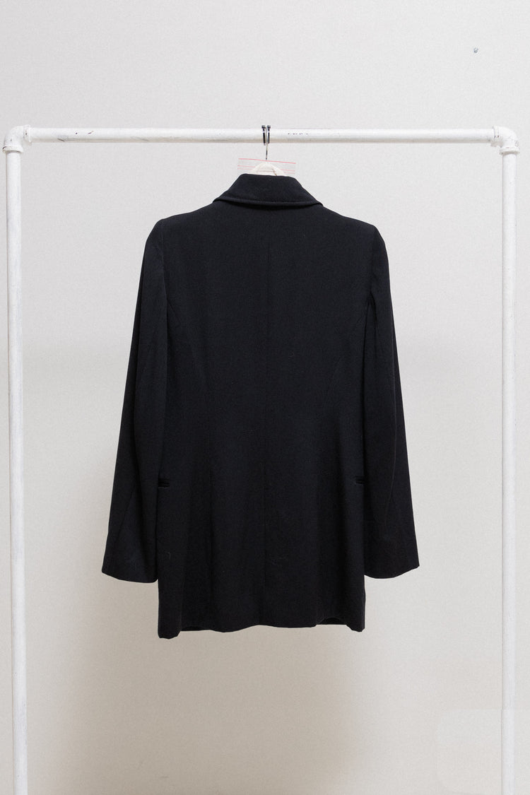 ANN DEMEULEMEESTER - Late 90's wool zip up jacket with sharp