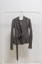 RICK OWENS - SS07 "WISHBONE" Virgin wool/silk light jacket with straps