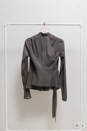 RICK OWENS - SS07 "WISHBONE" Virgin wool/silk light jacket with straps